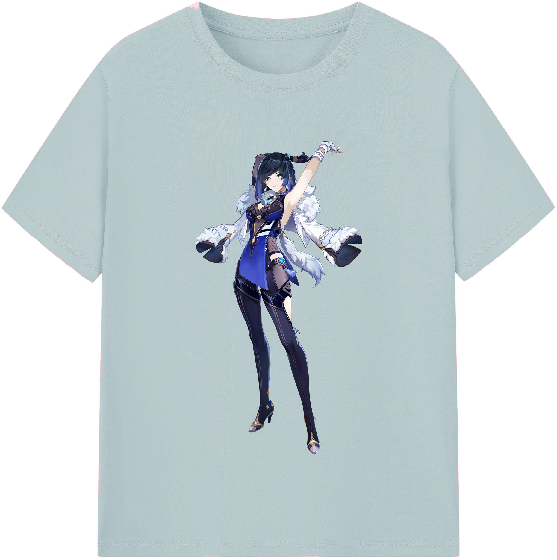 げんし神 夜兰 やらん genshin Yaran 綿100％半袖Tシャツ（フロントプリント）